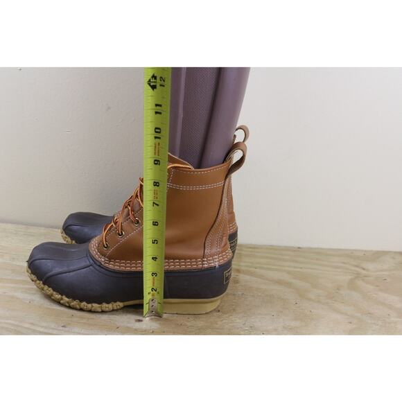 LL Bean Boots Womens 8M Bean Boot Unlined Duck Boots 8" Vintage USA - Picture 5 of 12